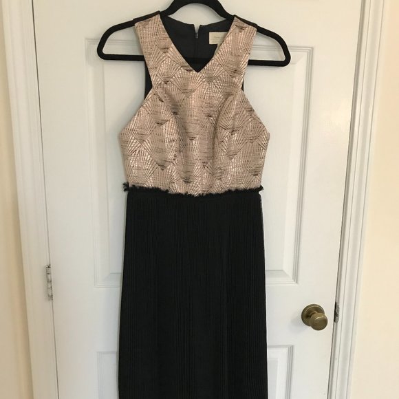 Anthropologie Gold/Black Geometric Cocktail Dress - Picture 2 of 6